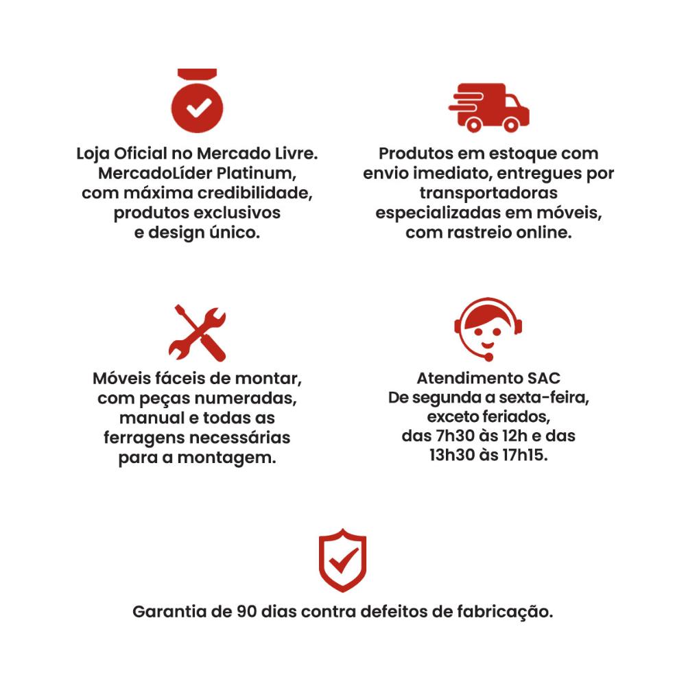 Penteadeira Ditália 7 Gavetas c/Espelho Redondo PE-100 COR:branco