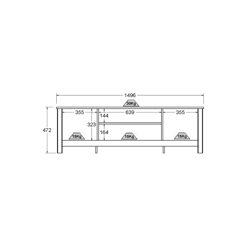 Rack 2 Portas Ditália R-606 Branco
