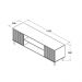 Rack Ditália 2 Portas R-634 cor:branco