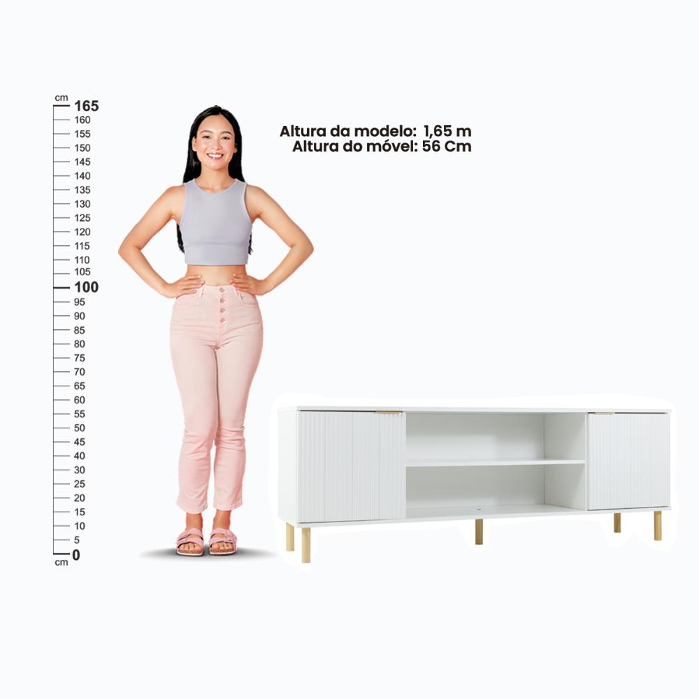Rack Ditália 2 Portas R-634 cor:branco