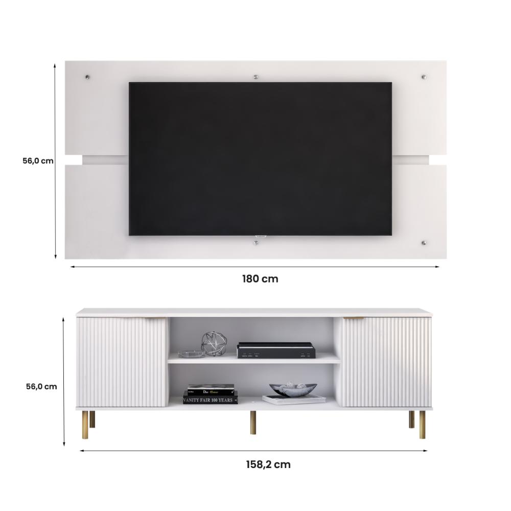 Rack Painel Ditália p/ TV até 60 R-902 R-634 Cor:Branco