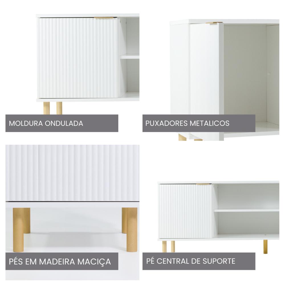 Rack Painel Ditália p/ TV até 60 R-902 R-634 Cor:Branco