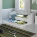 Sofá Cama Solteiro Ditália Cama Auxiliar 2 Gav. CM-08 Branco