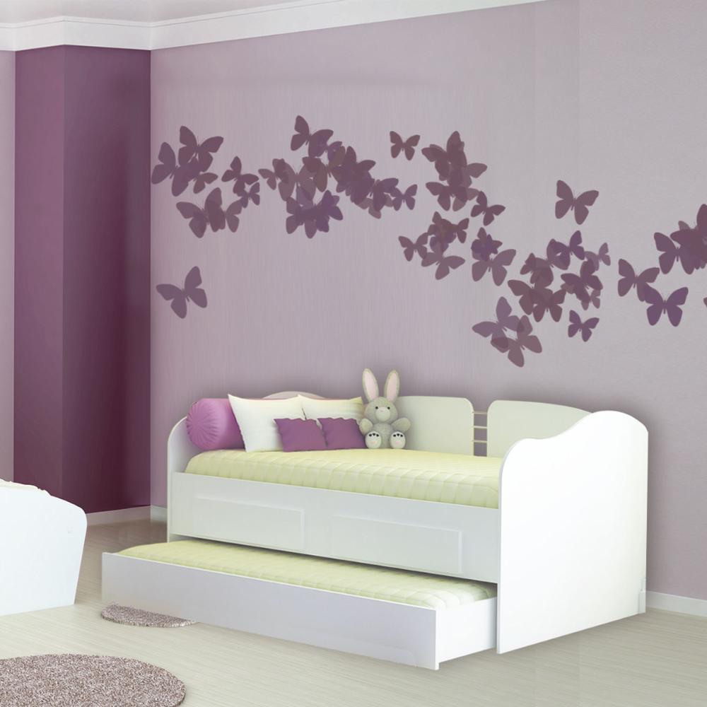 Sofá Cama Solteiro Ditália Cama Auxiliar 2 Gav. CM-08 Branco