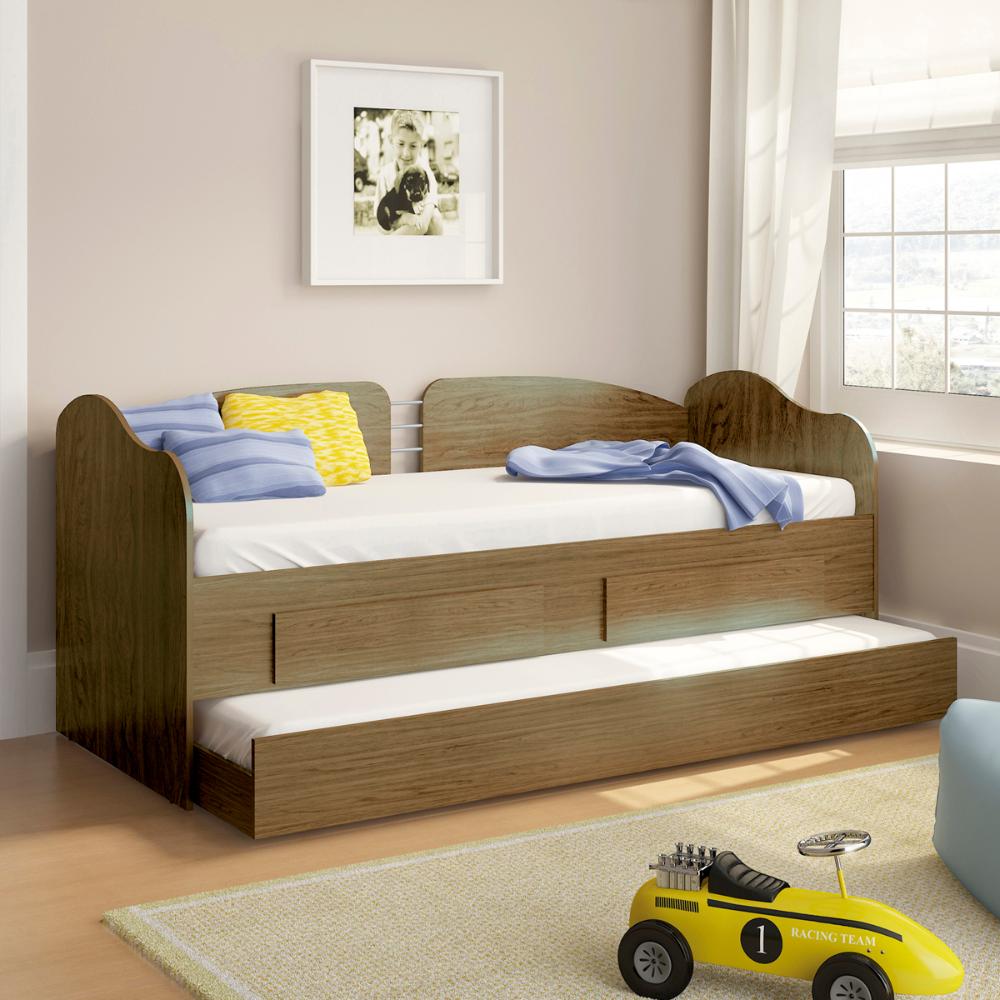Sofá Cama Solteiro Ditália Cama Auxiliar 2Gav. CM-08 Diamond