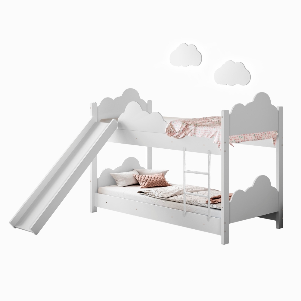 Beliche Ayla Branco com Escorregador e 2 Luminárias Sonhos de Luz