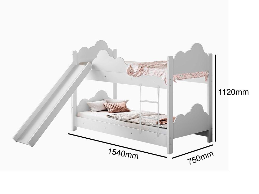 Beliche Infantil Marina Branco com 2 Luminárias e Escorregador - Divaloto