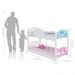 Beliche Infantil Nuvem Com 2 Colchões - Branco