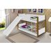 Beliche Mini Cama Branca e Mel com Escorregador e Colchões