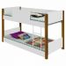 Beliche Mini Cama Branco e Mel com Colchões