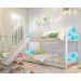 Beliche Solteiro com Escorregador Exclusiva Casinha - Azul