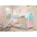 Beliche Solteiro com Escorregador Exclusiva Casinha - Azul e Rosa