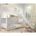 Beliche Solteiro com Escorregador Exclusiva Casinha - Branco