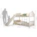 Beliche Solteiro com Escorregador Exclusiva Casinha - Branco
