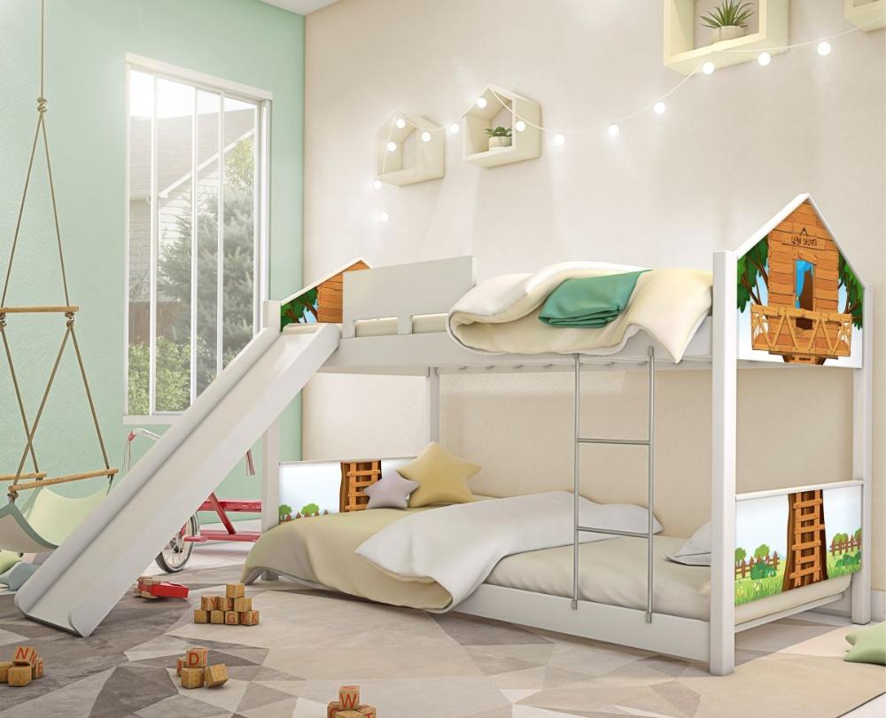 Beliche Solteiro com Escorregador Exclusiva Casinha - Casa da Árvore