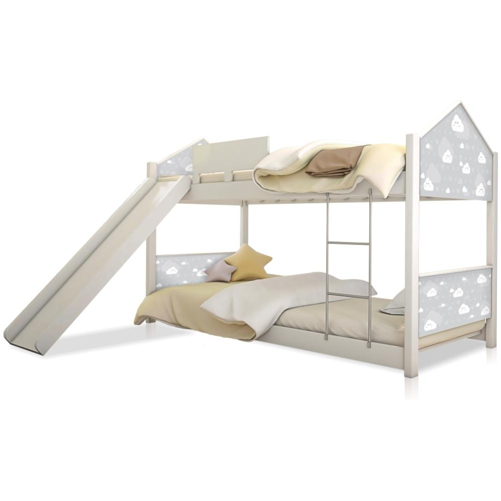 Beliche Solteiro com Escorregador Exclusiva Casinha - Cinza