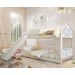 Beliche Solteiro com Escorregador Exclusiva Casinha - Cinza