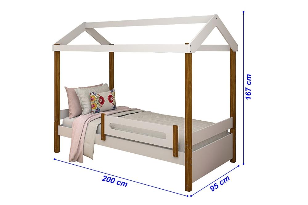 Cama Casa Eliz Branca Com Colchão - Divaloto