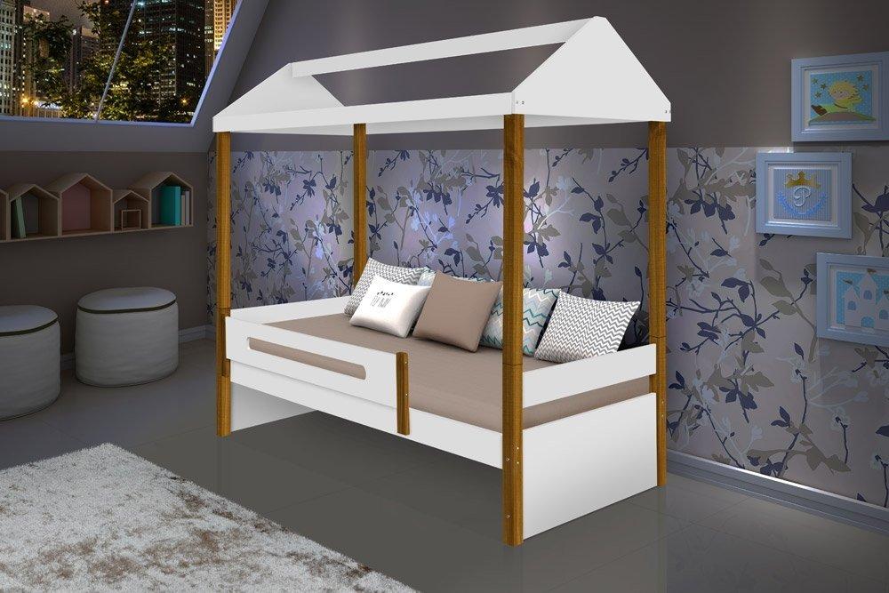 Cama Casa Sara Branca Com Colchão