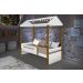 Cama Casa Sara Branca Com Cordão De Luzes Led Com Colchão