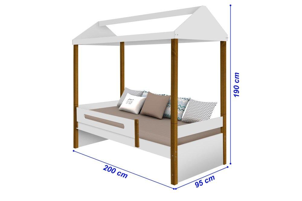 Cama Casa Sara Branca com Cama Auxiliar