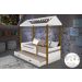 Cama Casa Sara Branca com Cordão de Luzes LED e Cama Auxiliar com 2 colchões