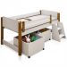 Cama Elevada Solteiro Lari com Nichos e Colchão