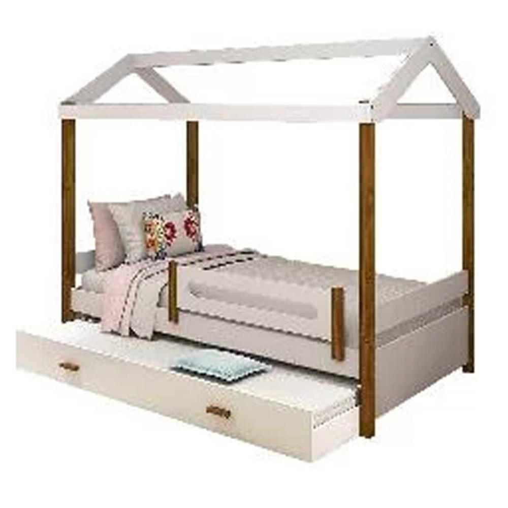 Cama Eliz Branca Com Led E Cama Auxiliar - Divaloto