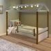 Cama Eliz Branca com LED e Colchão - Divaloto