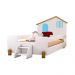 Cama Infantil Belíssima Branca e Azul com 2 Luminárias Divaloto