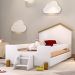 Cama Infantil Marques Branco/Natural com Colchão