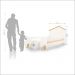 Cama Infantil Marques Branco/Natural com Colchão