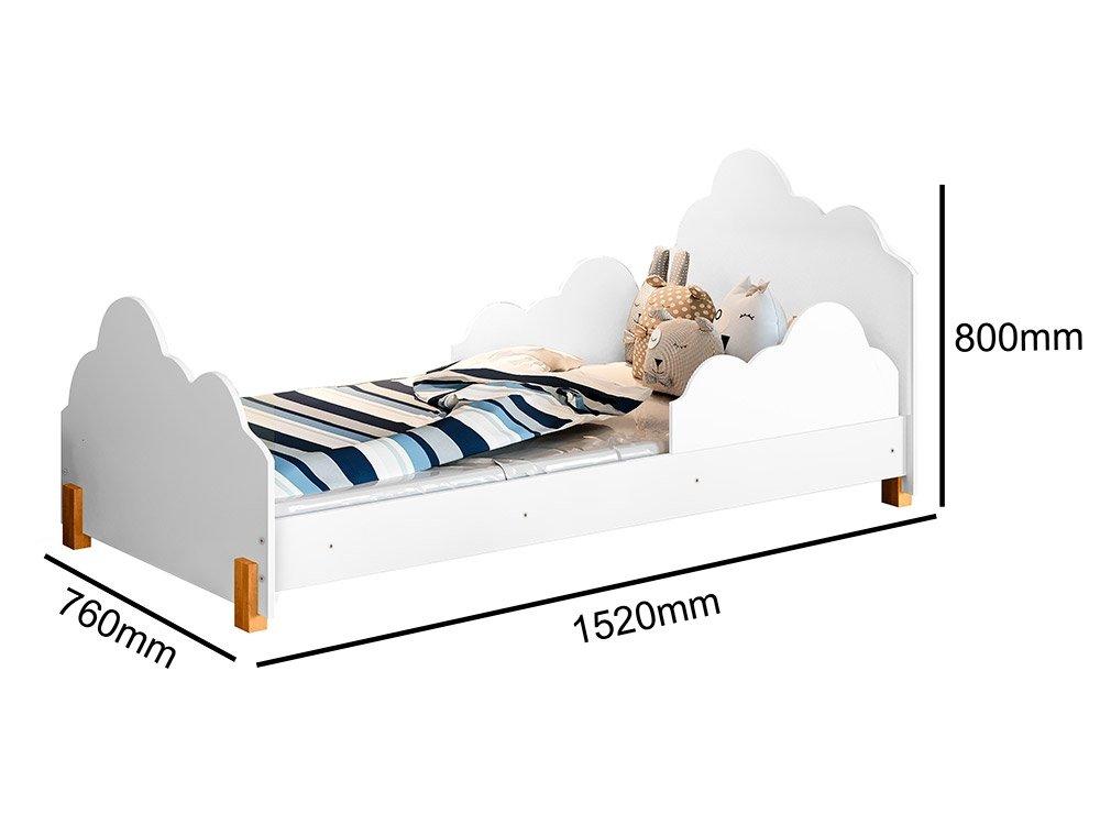 Cama Infantil Princesa Branco Com 2 Luminárias E Colchão - Divaloto