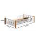 Cama Montessoriana Infantil Com Grade De Proteção Camila Branco Com 2 Luminárias - Divaloto