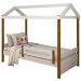 Cama Montessoriana Isa Solteiro Branco e Mel com Colchão