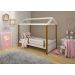 Cama Montessoriana Isa Solteiro Branco e Mel com Colchão