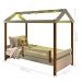 Cama Montessoriana LED Isa Branco e Mel com Colchão
