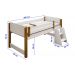 Cama Naty Branco/Mel Com 2 Baús E Escadinha Com Colchão
