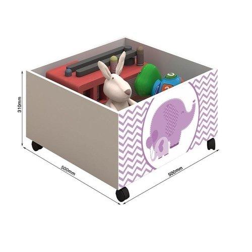 Cama Naty Branco/Mel Com 2 Nichos Adesivadas Filhote Rosa  E Escadinha