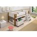 Cama Naty Branco/Mel com 2 nichos e escadinha - Divaloto