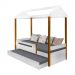 Cama Solteiro Sara Branca Com Cama Auxiliar