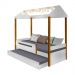 Cama Solteiro Sara Branca Com Cama Auxiliar E Led