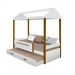 Cama Solteiro Sara Branco Com Cama Auxiliar