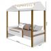 Cama Solteiro Sara Branco Com Led E Colchão