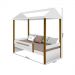 Cama Solteiro Sara Branco Com Led E Colchão