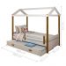 Cama com Auxiliar Montessori Cabana Solteiro Branco e Mel