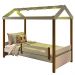 Cama com Fio de Luz Montessori Cabana Branco Mel