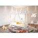Cama de Solteiro Poppy Branco com Voal Branco e LED