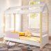 Cama de Solteiro Poppy Branco/Rosê com LED e Colchão