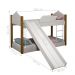 Mini Beliche Clean Branco e Mel com Colchões e Escorrega